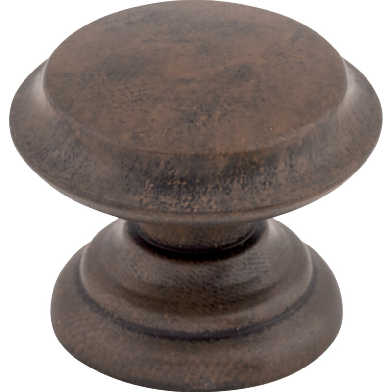 Flat Top 1 3/8" Diameter Round Knob, Patina Rouge