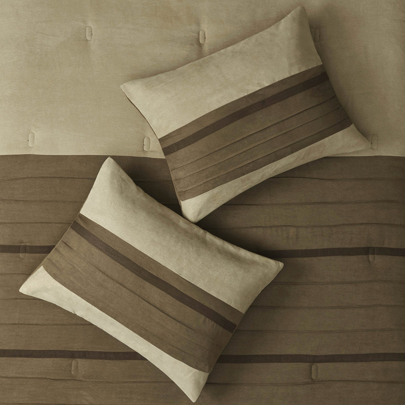 Édredon grand 7 pièces - Tissu en faux suède avec détails complexes