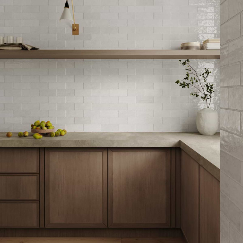 Portmore 3x8 Glazed Ceramic Tile, White
