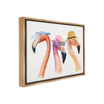 "Summer Flamingo Fashion" par Jennifer Redstreake sur toile