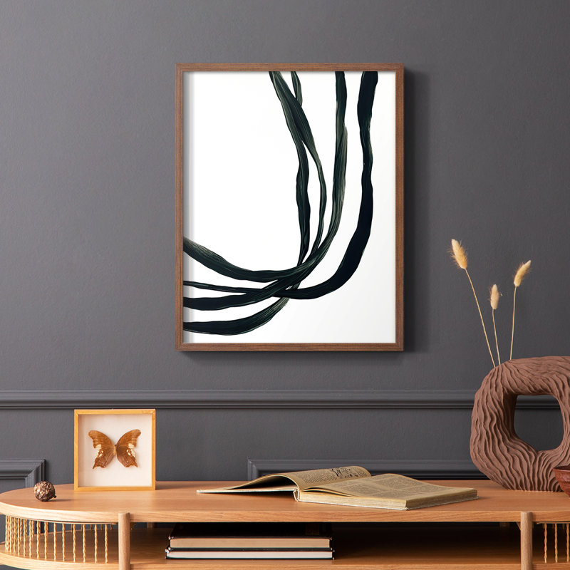Onyx Ribbon I, reproduction encadrée - bois massif, Brun, H 20 po x l 16 po