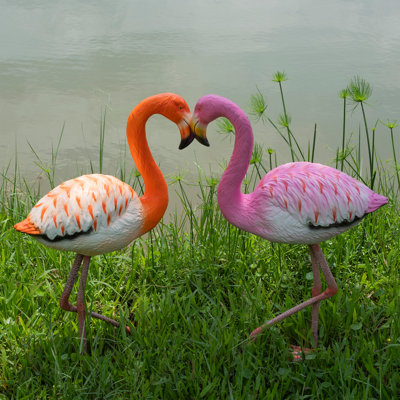 Set of 2 Stading Flamingo Pink& Orange