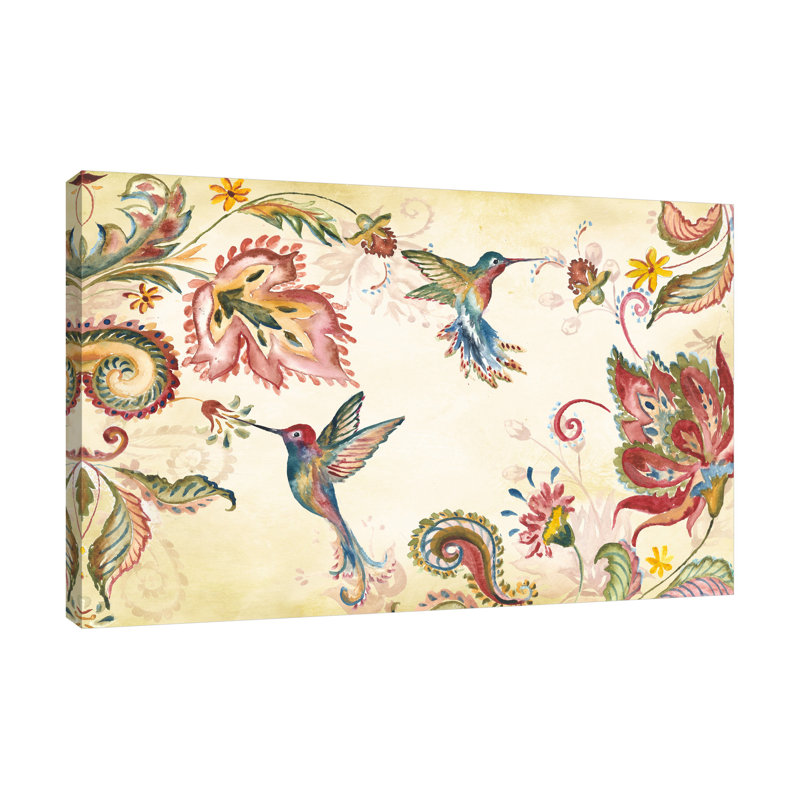 «Boho Spice Hummingbirds», toile tendue par Charlton Home®, H 28 po x l 42 po x P 1,5 po