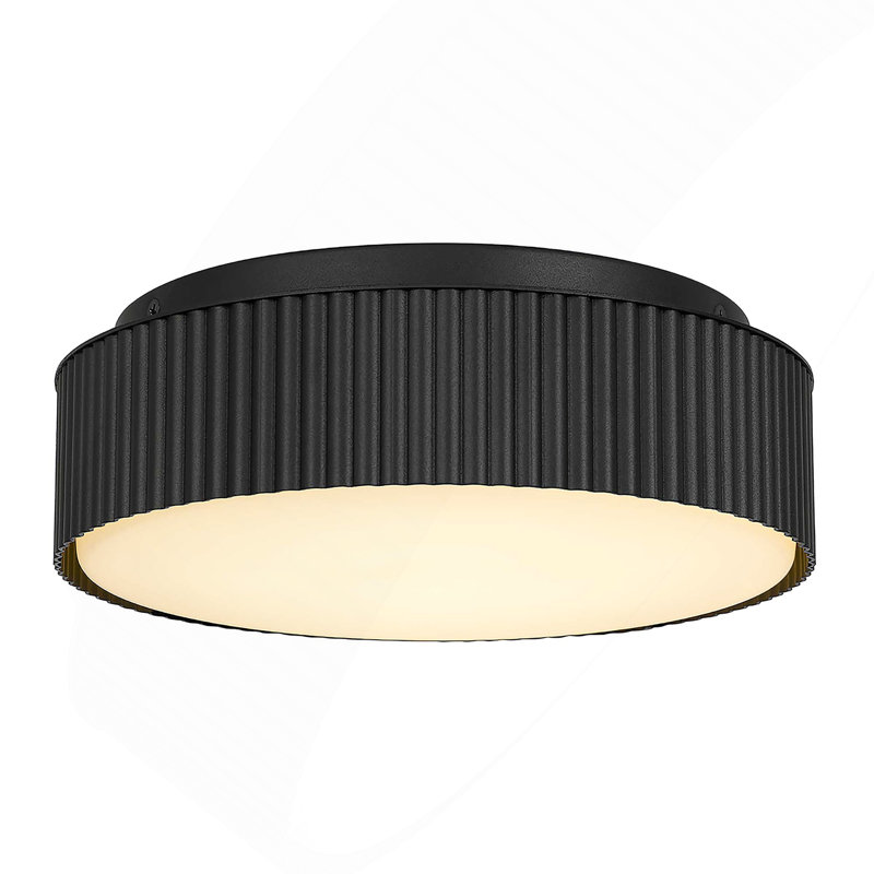 Plafonnier encastré à DEL 9 po noir, Noir, H 3 po x l 9 po x P 9 po