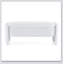 Élégant banc de rangement avec repose-pieds long avec design simple et grand, blanc