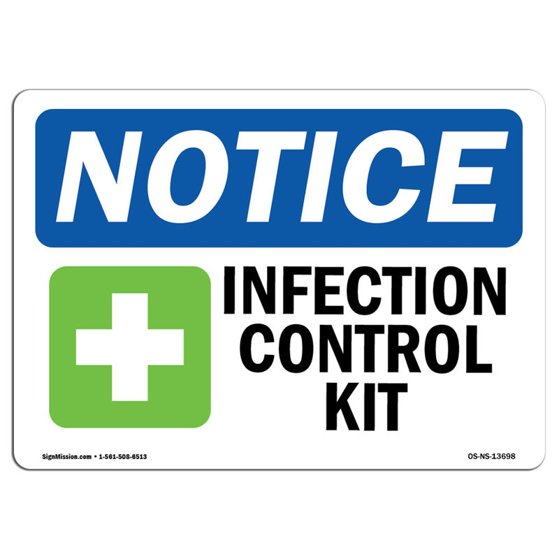 Osha avis - trousse de contrôle d'infection avec symbole