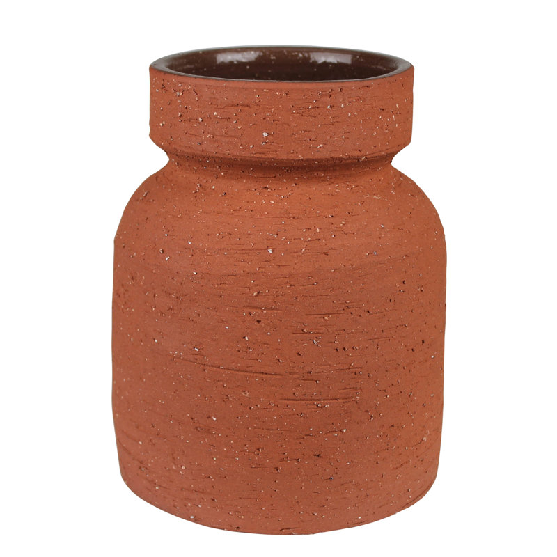 Vase Kosta, ciment terre cuite - court