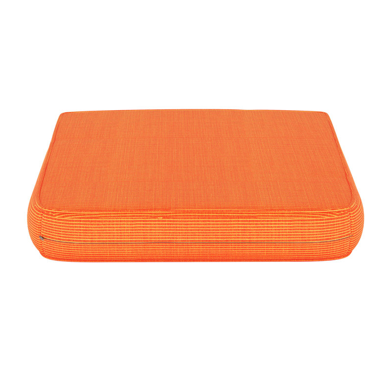 Outdoor Sunbrella® Seat Cushion, Sunbrella Upholstery Tangerine Sunbrella® Canvas