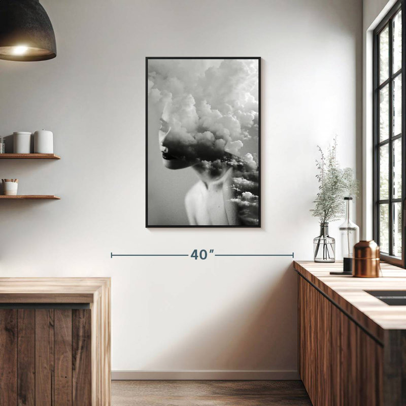 Cloudy Mind, 25" X 37", Floating Frame Black