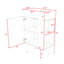Ensemble de meuble-lavabo de salle de bain avec lavabo en céramique, rangement à droite et pieds dorés-2107446029