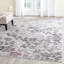 Tapis ivoire / gris / mauve à motif floral Makeba-15993747