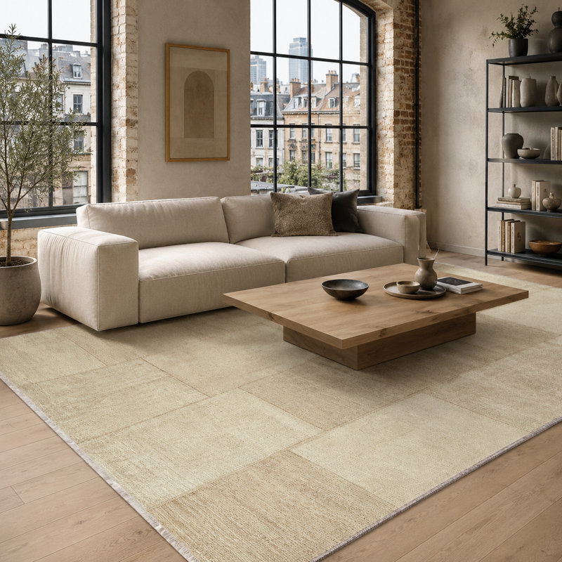 Geometric Cotton and Chenille Flatweave Area Rug, 60 x 100 cm