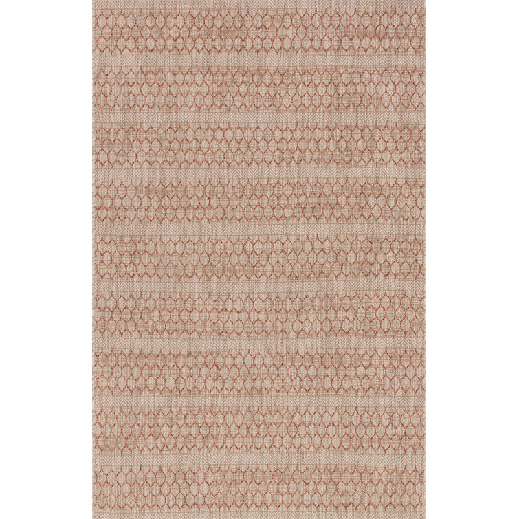 Tapis rayé beige intérieur / extérieur Isle