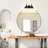 3-Piece Matte Black Bathroom Set with 15.5" 2-Light Vanity Light