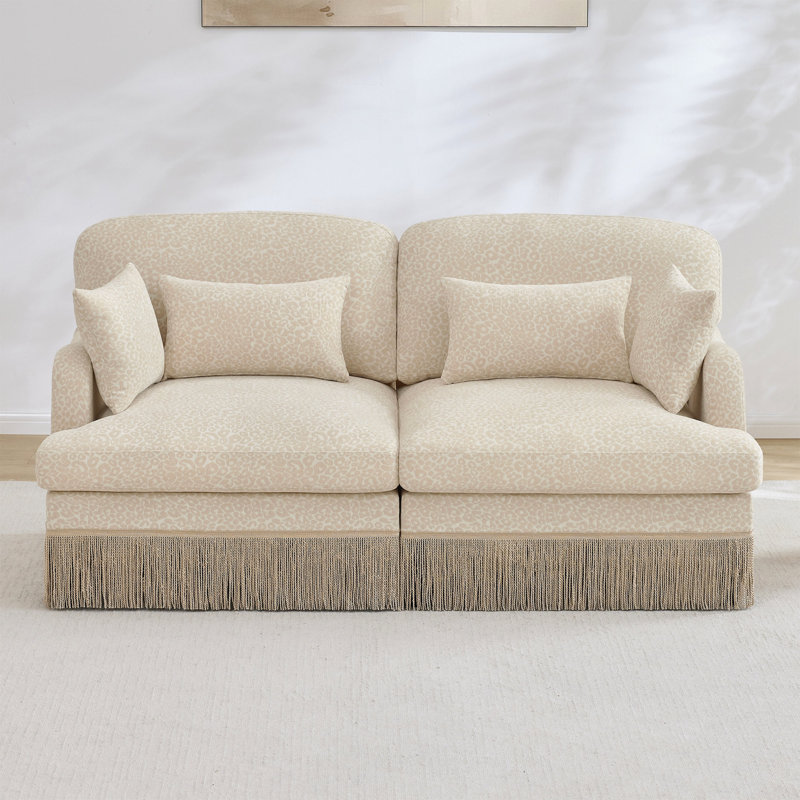 Canapé Comfy Chenille Leopard, Chenille beige