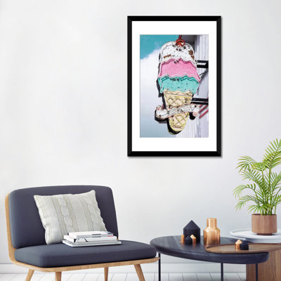 « rétro ice crème », impression sur toile