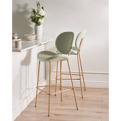 Luana Upholstered Counter Stool with Metal Frame