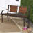 Patio Garden Bench with Wicker Backrest