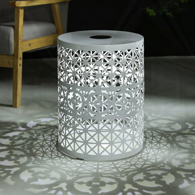 Table d'appoint avec lumière solaire intégrée