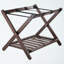 Porte-bagages en bois massif avec tablette à finition cappuccino, H 19,85 po x l 26,35 po x P 18,40 po-111987218