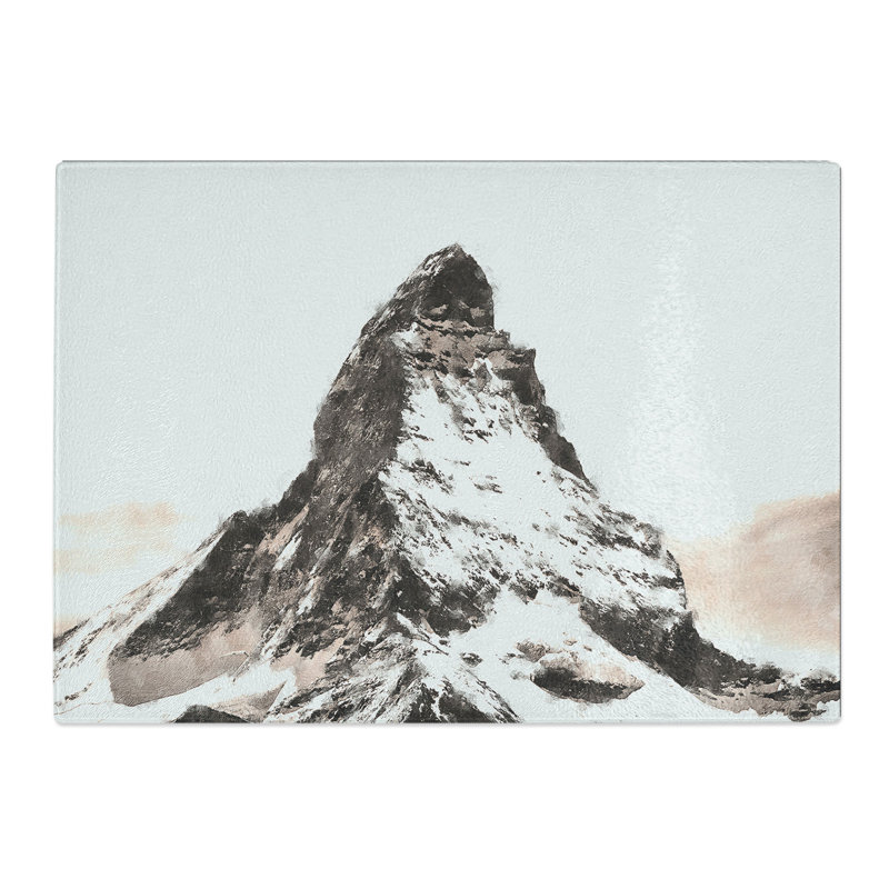 Tempered Glass Matterhorn Mountain Switzerland Chopping Board, 28.5 cm x 39 cm