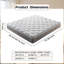 Grand matelas de 12 pouces de taille moyenne, ferme avec mousse à mémoire de forme et ressorts ensachés individuellement, matelas blanc + kaki dans une boîte, isolement de mouvement,-118875712
