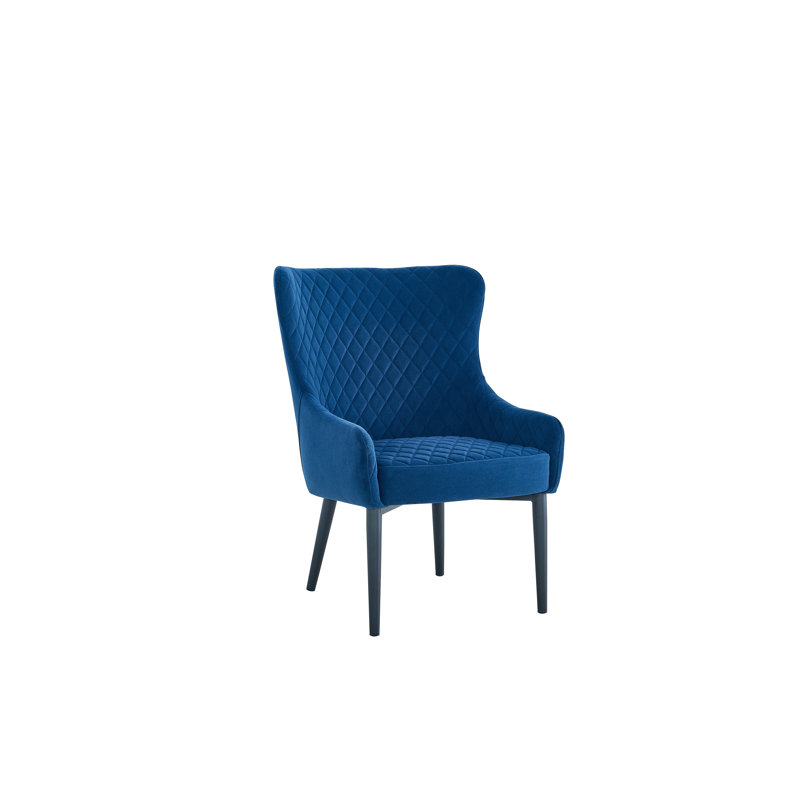 Chaise d'appoint 28 po Suanne, Bleu velours