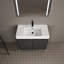 Meuble-lavabo sur pied 36 po avec lavabo en résine, armoire de rangement avec portes à fermeture douce (ensemble KD)-245182826