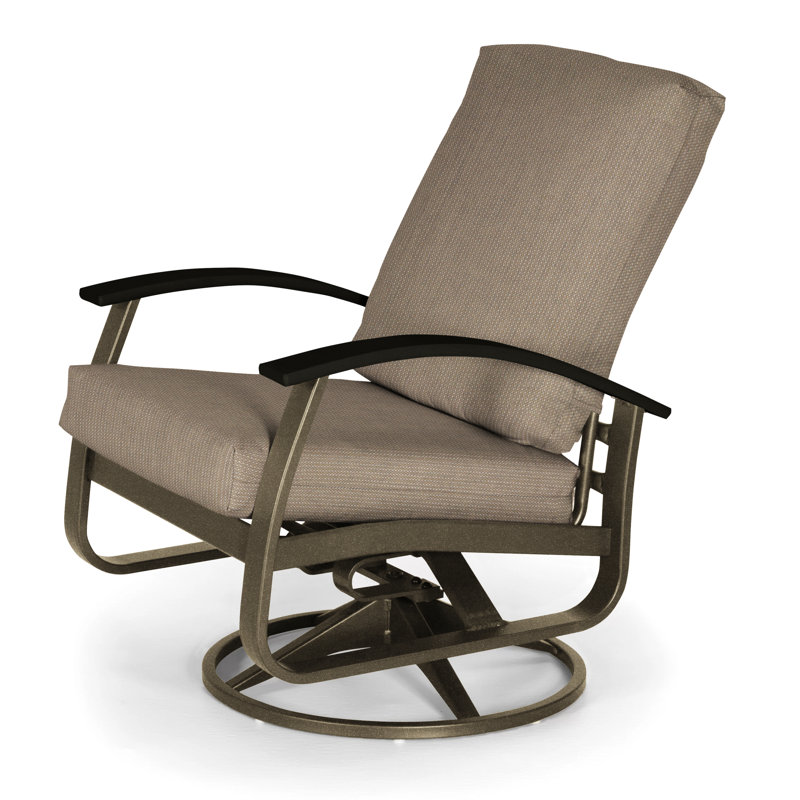 Belle Isle Outdoor Swivel Lounge Chair, Cast Ash Sunbrella® Plainweave, Black P70, Textured Beachwood