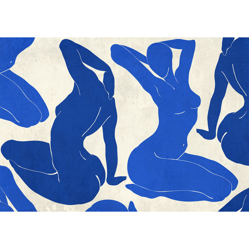 Murale abstraite pelez et collez - style Matisse femmes, L 41 po x l 57 po