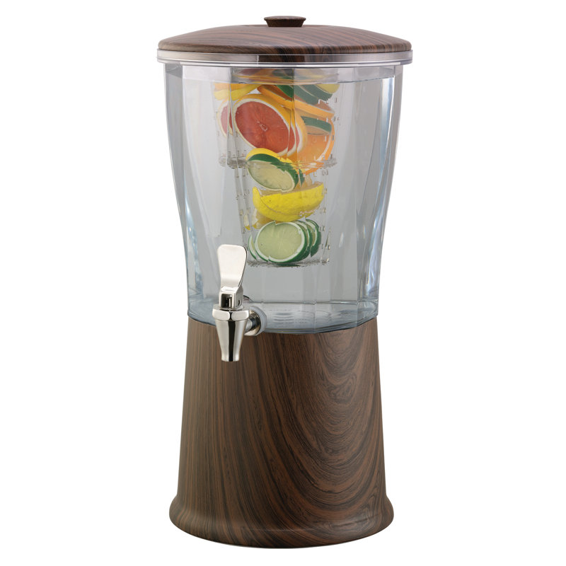 Acier inoxydable avec infuseur 3 gallons, Bois foncé