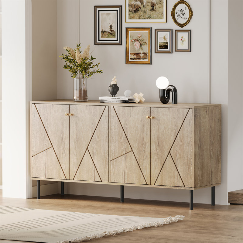 Armoire de rangement en bois avec 4 portes