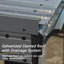 Abri de jardin 8 pi x 8 pi avec système de drainage amélioré, toit de pavillon en acier galvanisé à toit rigide mural pour terrasse de patio (gris)