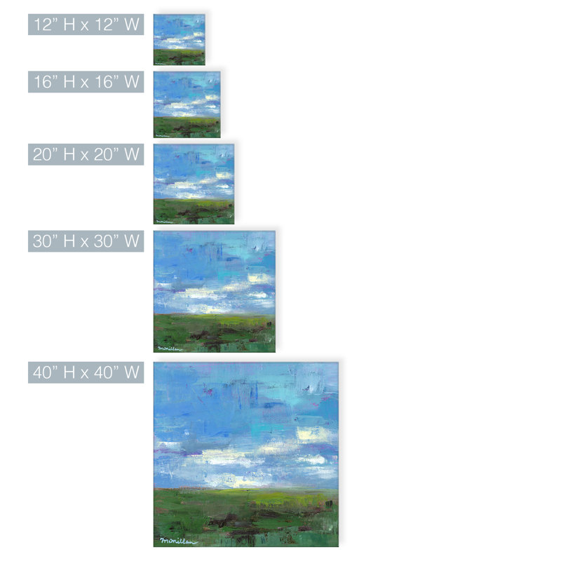 " Green Pastures ", 12" H x 12" W x 1.5" D