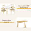 Ensemble de salle à manger 5 pièces 1 table 4 chaises, structure en bois d'hévéa, similicuir de qualité supérieure, dossier ergonomique, rétro - élégant pour la cuisine-2064525745-2064525744