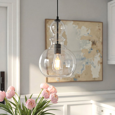 Luminaire suspendu en verre 1 lumière