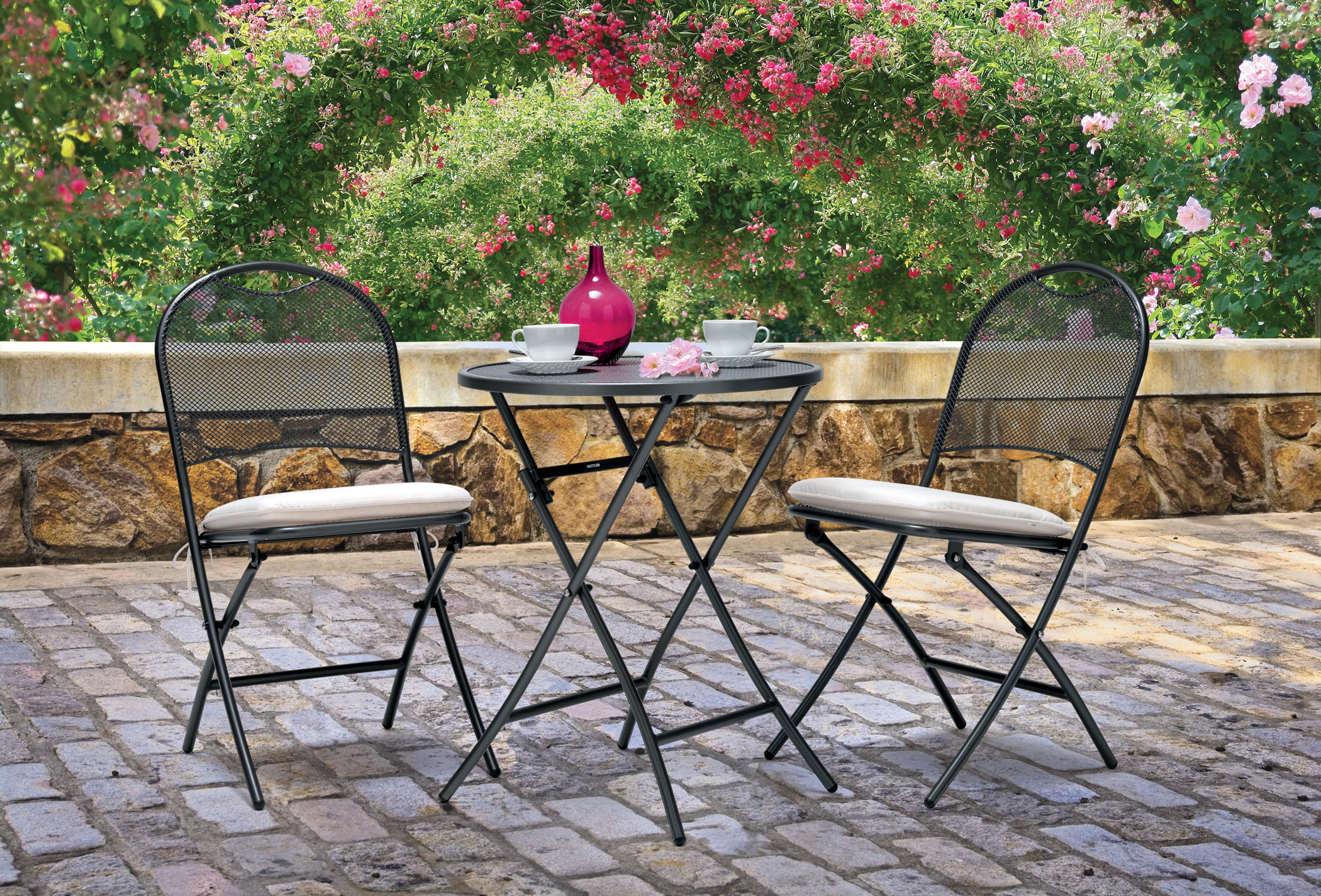 Kettler Cafe Napoli 3Piece Folding Bistro Set Wayfair