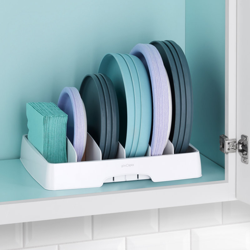 YouCopia® StoraLid® Food Container Lid Organizer, Adjustable Plastic Lids Storage, Large