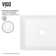 Marigold 18" L x 14" W x 5" H Rectangular White Matte Stone™ Vessel Bathroom Sink with 11" H Faucet