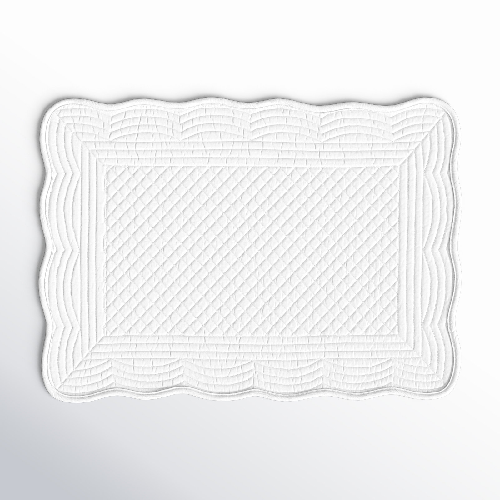 Grover Reversible Cotton Placemat, White