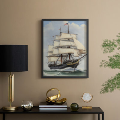 NAUTICAL Series LXVI, reproduction encadrée - bois massif