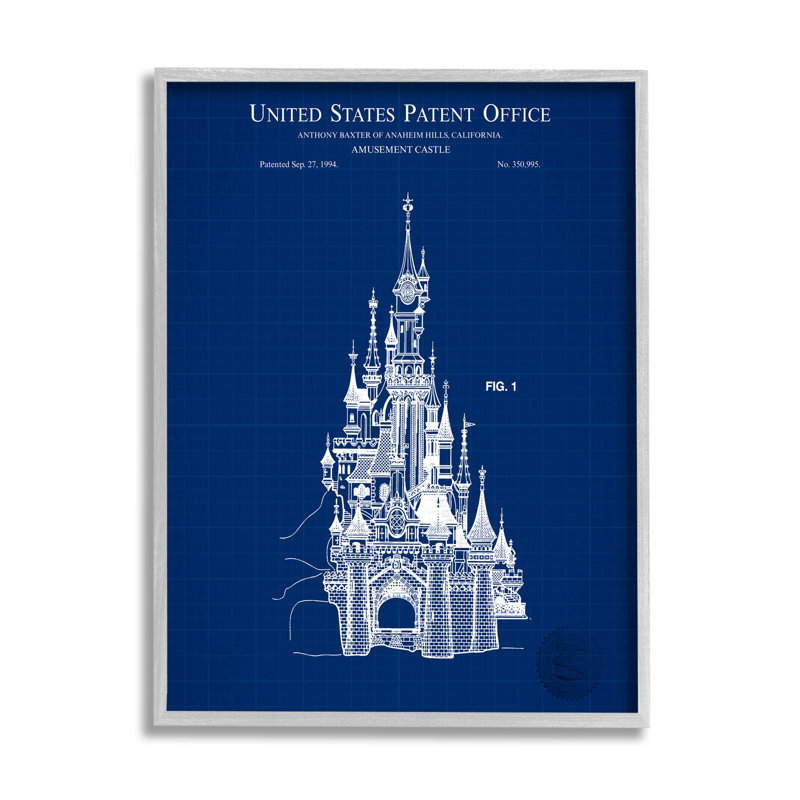 "Amusement Castle", impression par estampe numérique par Karl Hronek, H 14 po x l 11 po x P 1,5 po