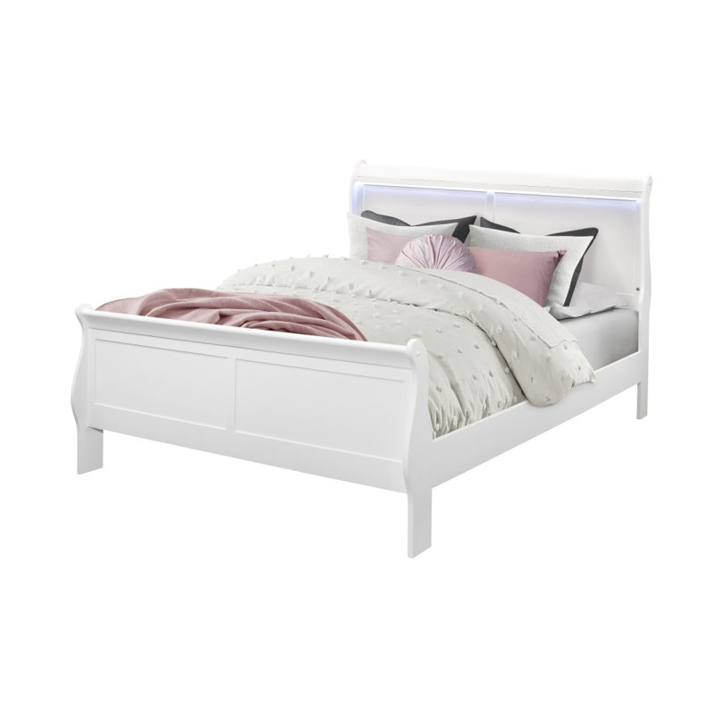 GRAND LIT GRAND CHARLSTON AVEC DEL, Grand lit, Blanc