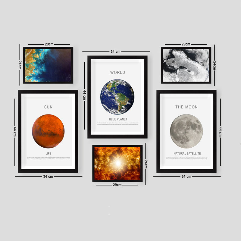 Anonymous - 6 Piece Single Picture Frame Print on Wood