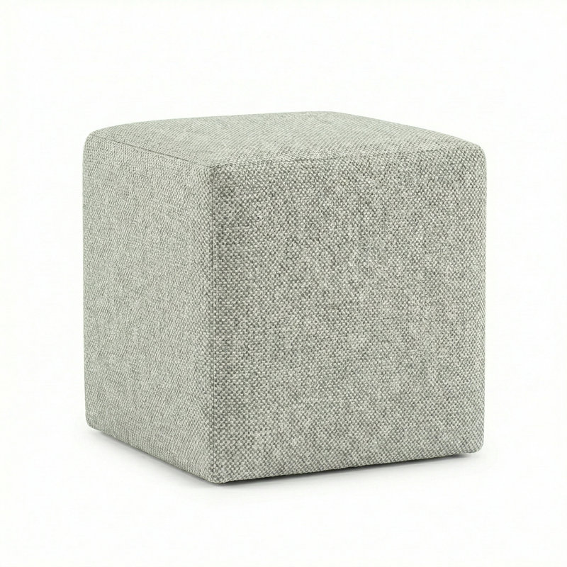 Berlin Gardens Lilly Hive 16" Square Pouf, Light Green