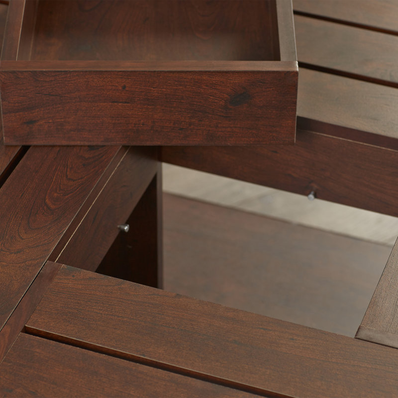 Wheel Coffee Table with Storage