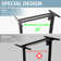 Kashif 55'' Electric Height Adjustable Standing Desk With 2 USB Ports, 3 Power Outlets, and 4 Casters, 2 Hooks