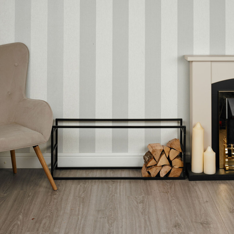 Ambriella 39.37cm W Metal Log Rack