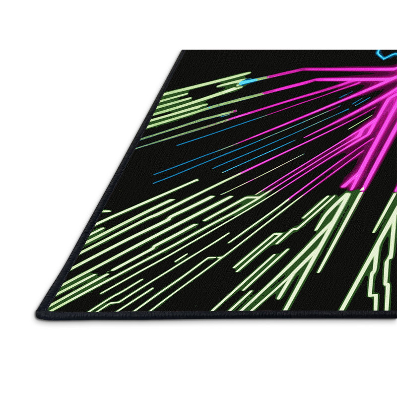 Neon Cascade Rug, Rectangle 2' x 3'