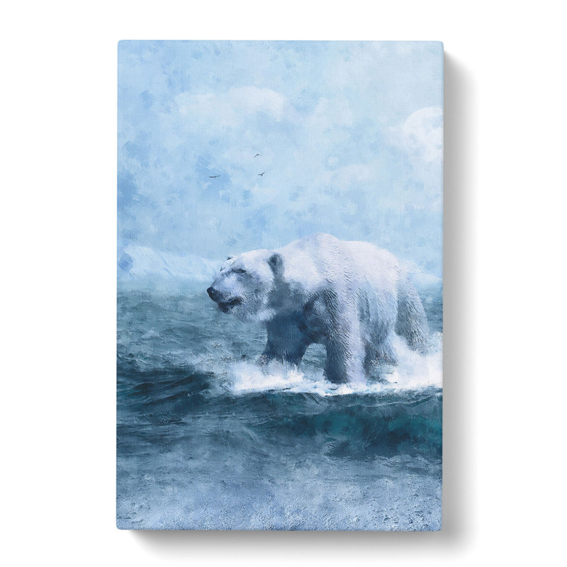 A Polar Bear - Wrapped Canvas, 50cm H x 35cm W x 3cm D